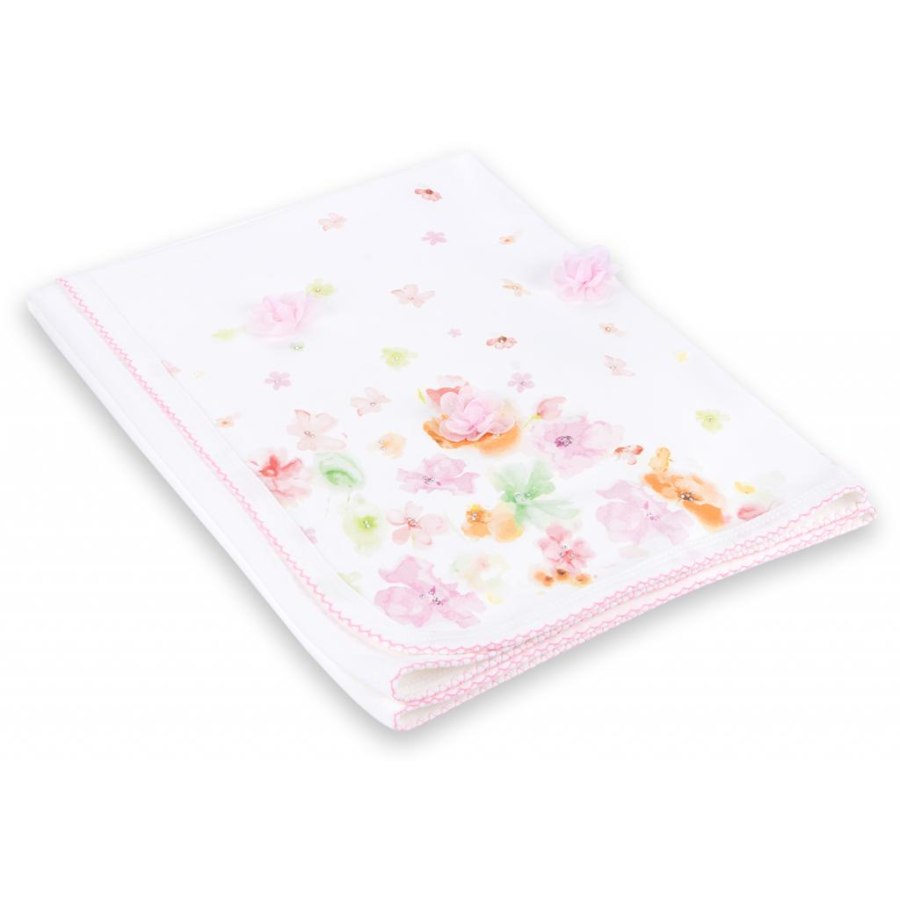 Ковдра дитяча Bibaby з ніжними квіточками (64175-pink)