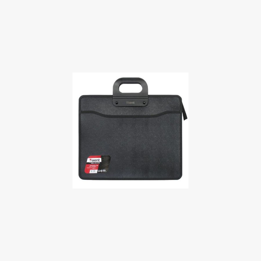 Папка - портфель Axent В4, 3 compartments, black, with zipper closure (1603-01-А)