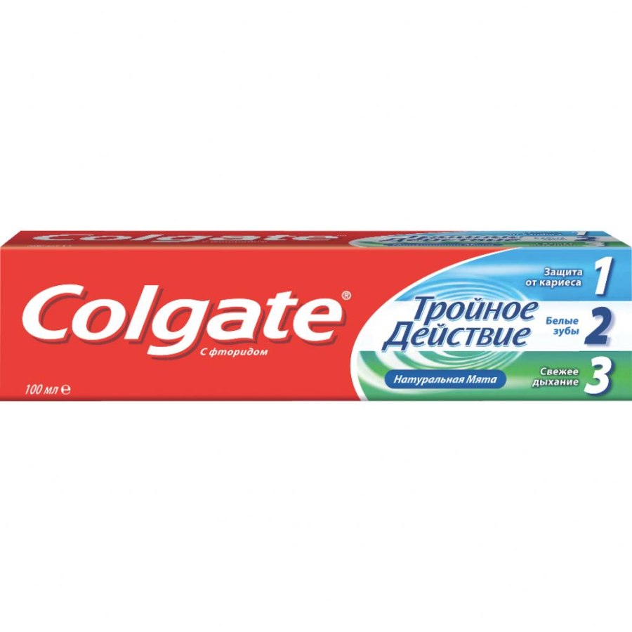Зубна паста Colgate против кариеса Тройное действие 100 мл (7891024128992)