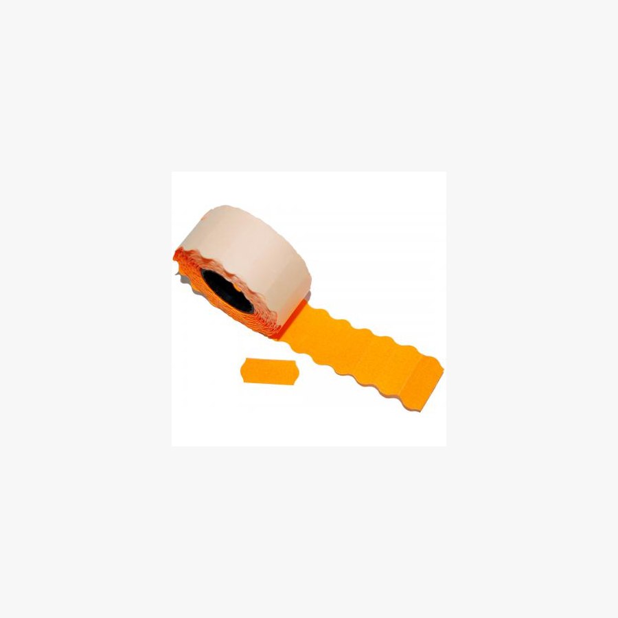 Етикет-стрічка Aurika 26х12 orange, 25 рул (2612O)
