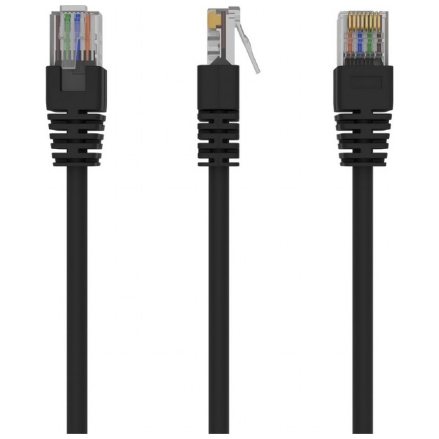Патч-корд 0.5м, UTP, cat.5e, CCA, black Cablexpert (PP12-0.5M/BK)