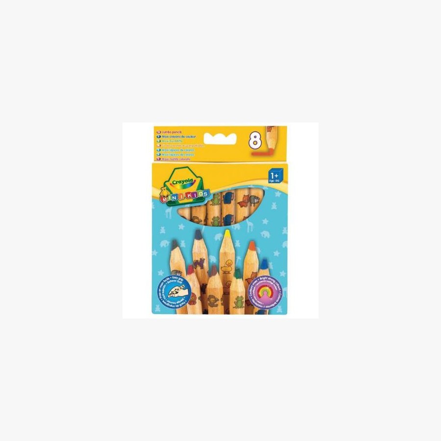Олівці кольорові Crayola Mini Kids Мої перші олівці, 8 шт (3678)
