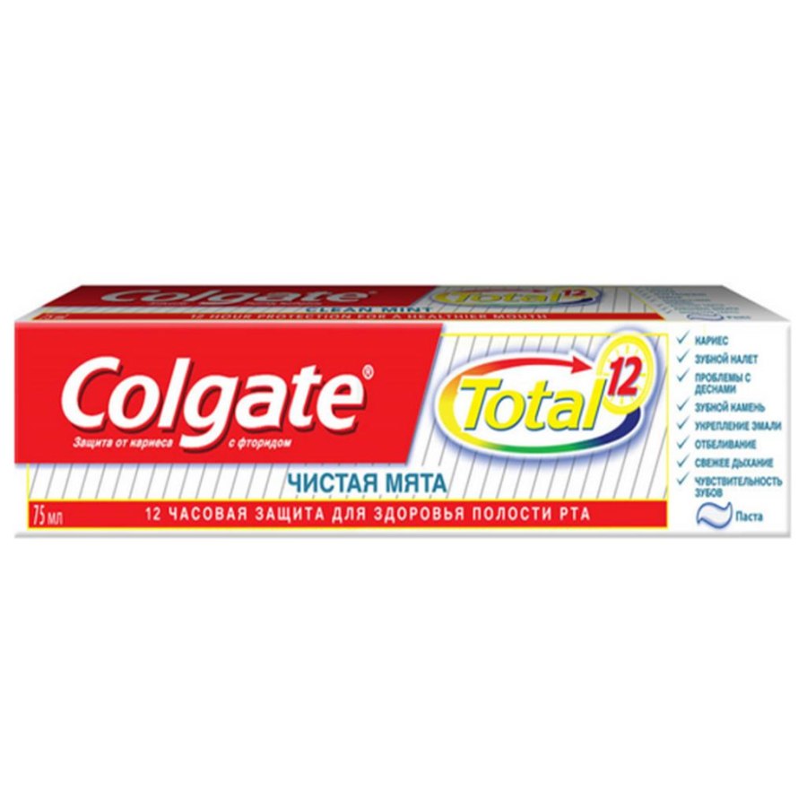 Зубна паста Colgate Total 12 Чистая мята 75 мл (6920354816871)