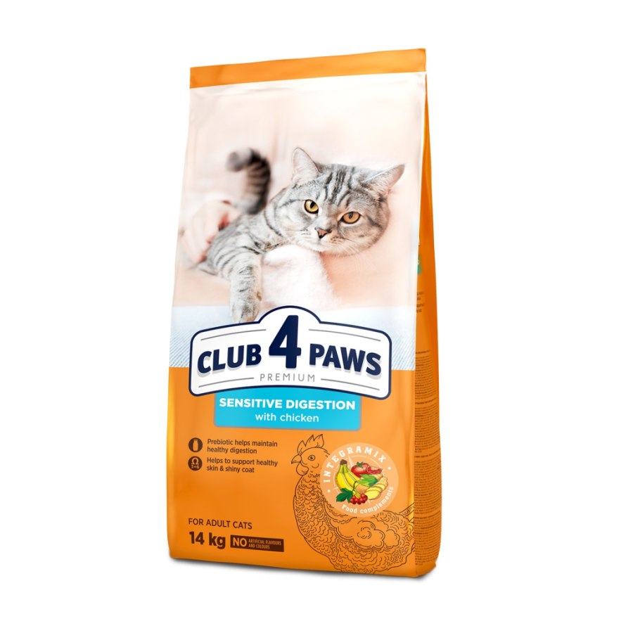 Сухий корм для кішок Club 4 Paws Преміум. Чутливе травлення 14 кг (4820083909399)