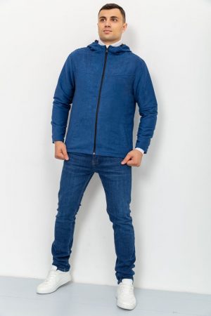 Вітровка чоловіча на блискавці, колір синій, 131R3009