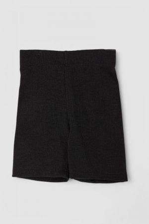 Шорти дитячі в рубчик на флісі, колір чорний, 102R412
