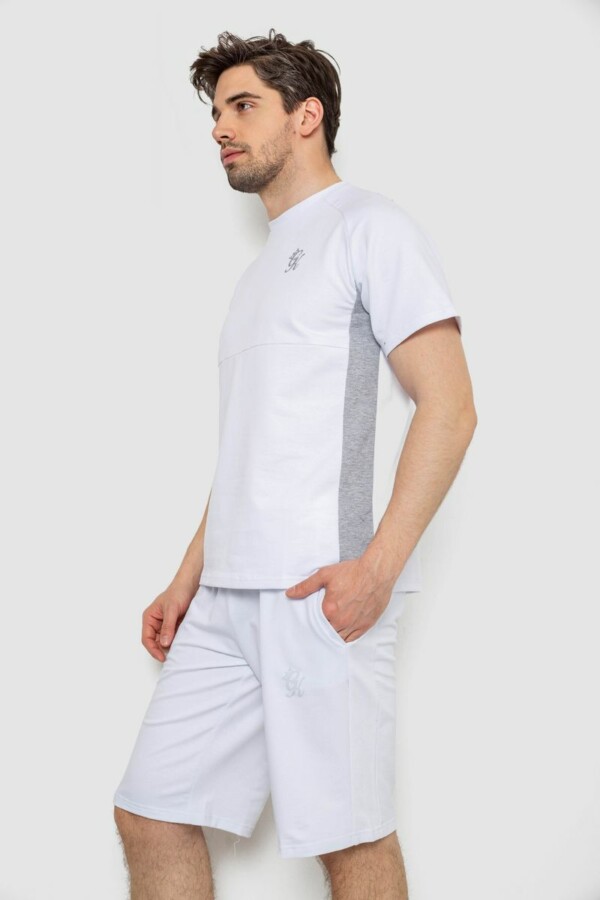 Костюм чоловічий повсякденний, колір білий, 238R1570 - Зображення 3