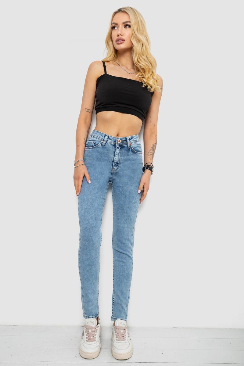 Джинси жіночі, колір блакитний, 182R1981