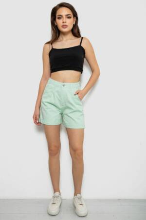 Шорти жіночі джинсові, колір м’ятний, 182R1664