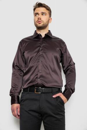 Сорочка чоловіча, колір коричневий, 214R3061