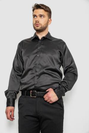 Сорочка чоловіча, колір чорний, 214R3061