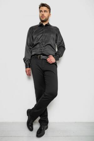 Сорочка чоловіча, колір чорний, 214R3061