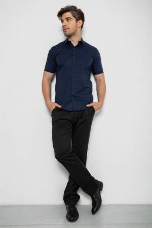 Сорочка чоловіча однотонна, колір темно-синій, 214R7011
