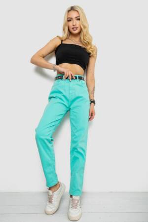 Джинси жіночі, колір м’ятний, 182R00282