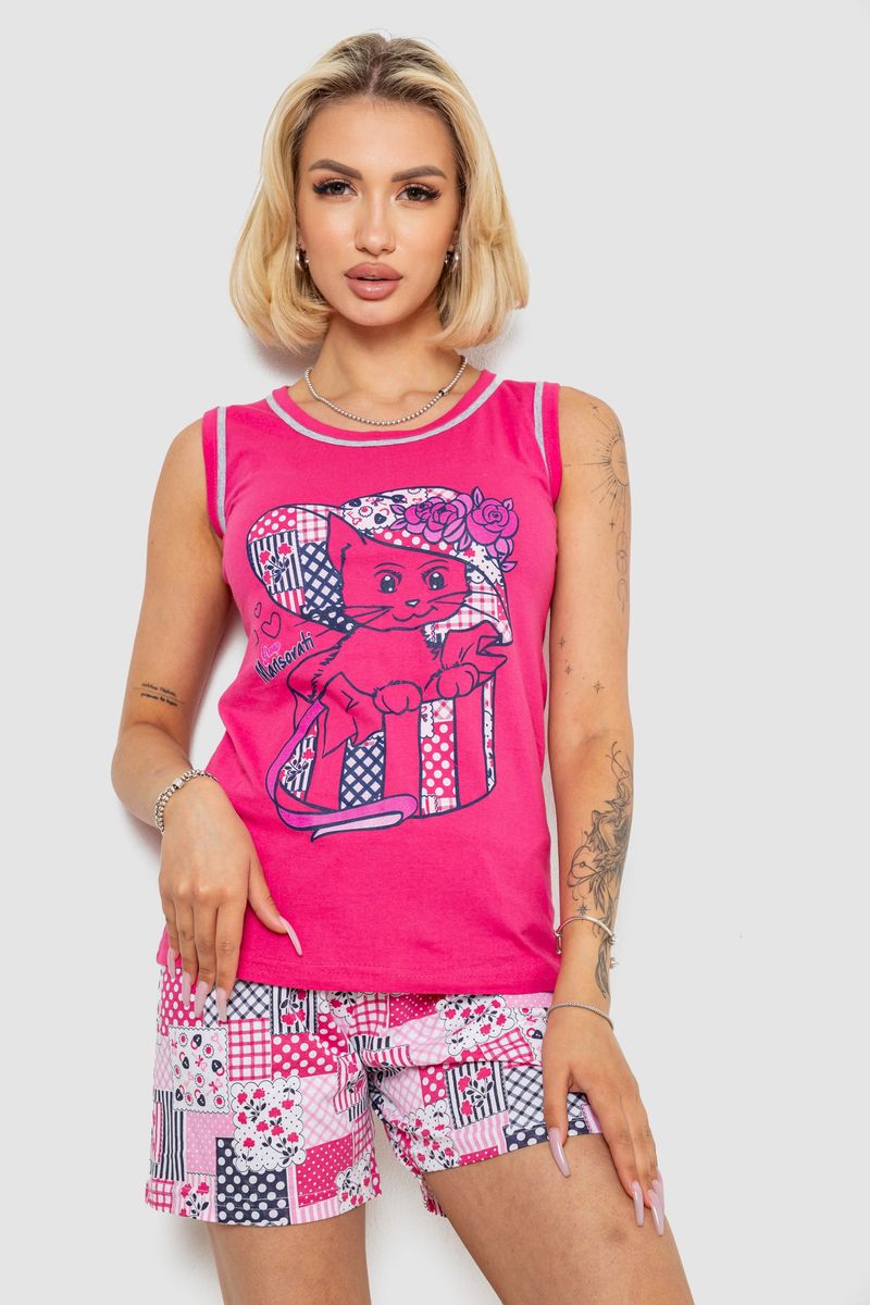 Піжама жіноча, колір малиновий, 243R03676