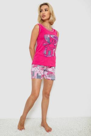 Піжама жіноча, колір малиновий, 243R03676