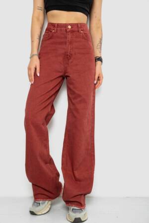 Джинси жіночі, колір бордовий, 182R2452