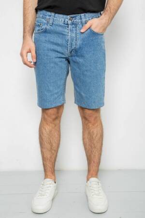 Шорти чоловічі джинсові, колір темно-блакитний, 238R2023-1