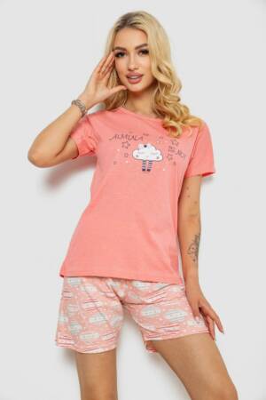 Піжама жіноча, колір персиковий, 243R50237