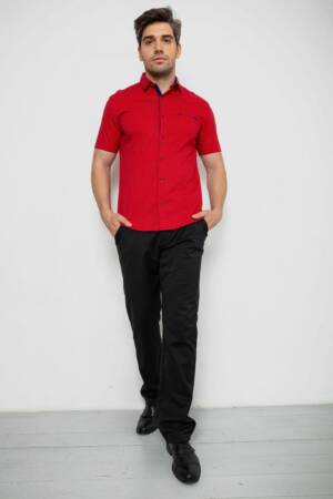 Сорочка чоловіча з принтом, колір червоний, 214R7124