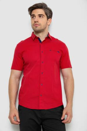 Сорочка чоловіча з принтом, колір червоний, 214R7124