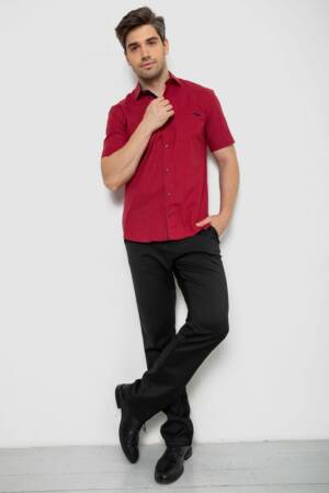 Сорочка чоловіча з принтом, колір бордовий, 214R7124