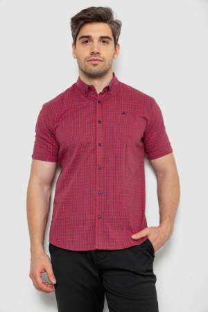 Сорочка чоловіча стрейчева, колір червоний, 214R2445-5