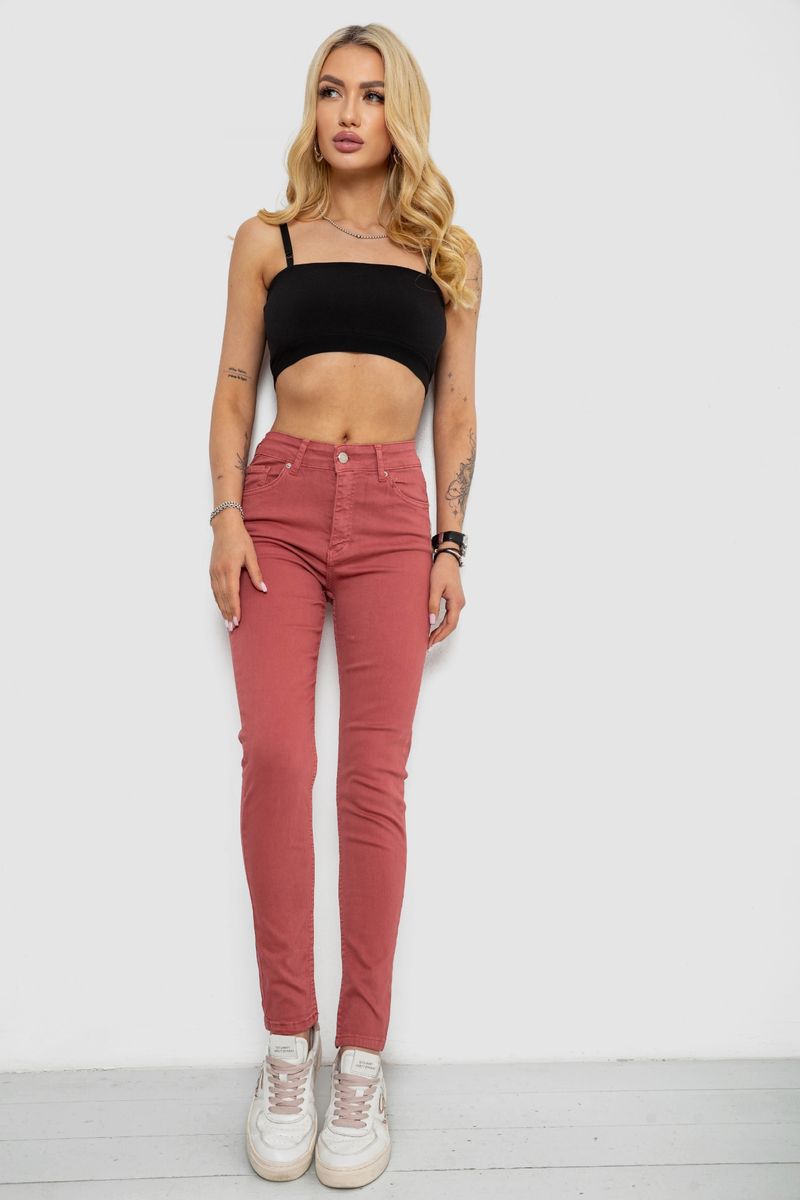 Джинси жіночі, колір пудровий, 182R1633