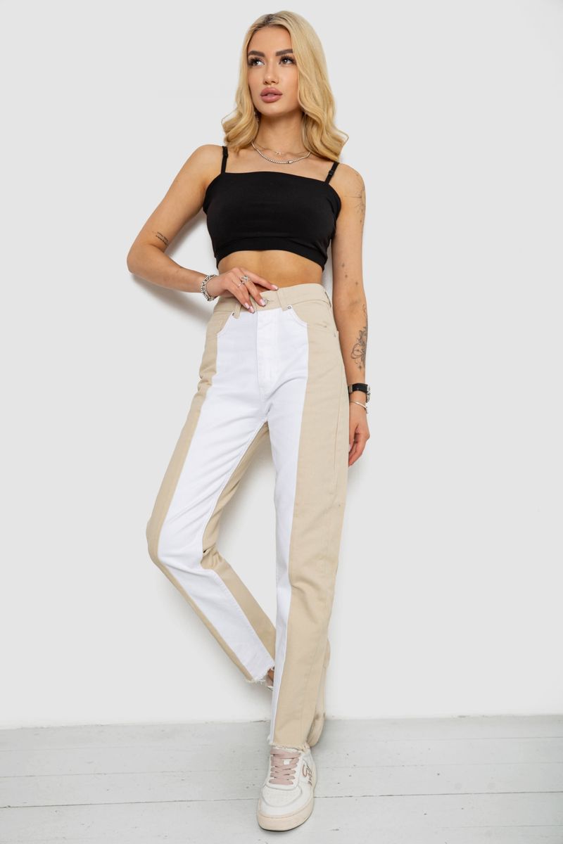 Джинси жіночі, колір бежевий, 182R1935S21