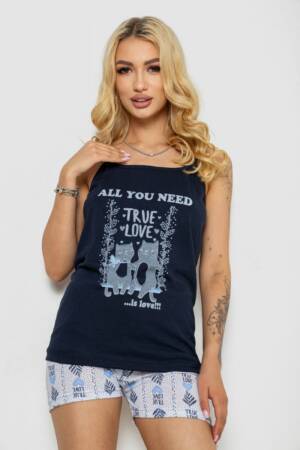 Піжама жіноча, колір синій, 243R2502