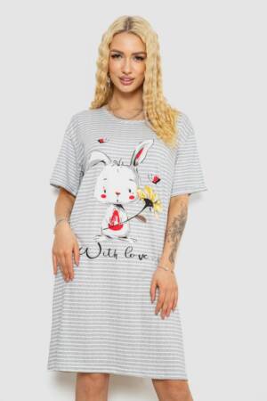 Нічна сорочка, колір сіро-білий, 238R335-1