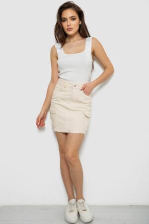 Спідниця жіноча джинсова, колір бежевий, 182R2764