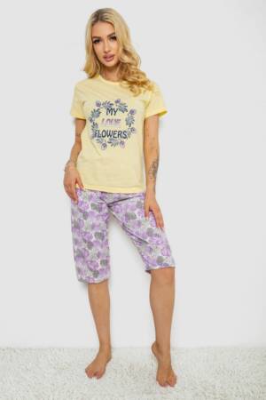 Піжама жіноча, колір жовтий, 243R50226