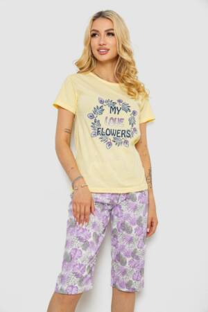 Піжама жіноча, колір жовтий, 243R50226