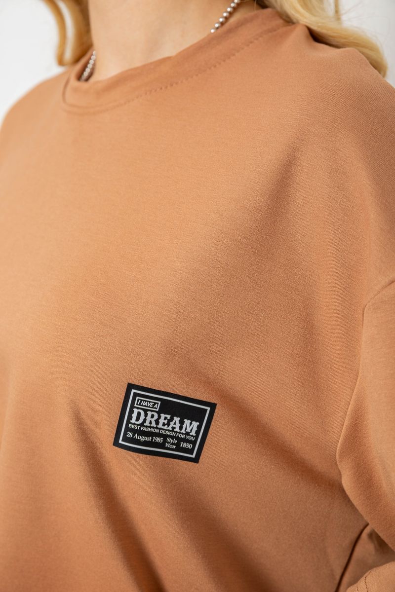 Костюм жіночий повсякденний, колір темно-бежевий, 241R5004-1 - Зображення 5