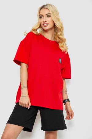 Костюм жіночий повсякденний, колір червоний, 241R5004-1