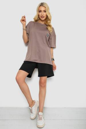 Костюм жіночий повсякденний, колір мокко, 241R5004-1