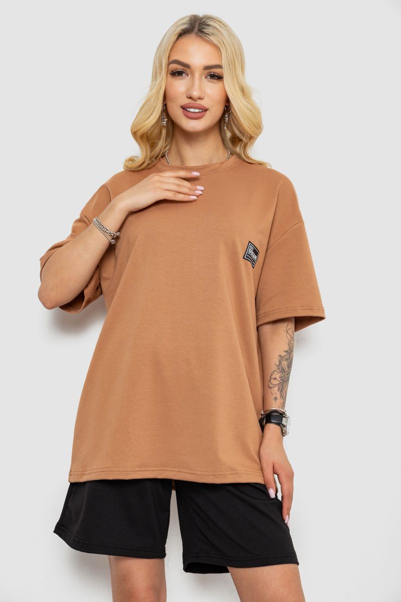 Костюм жіночий повсякденний, колір темно-бежевий, 241R5004-1