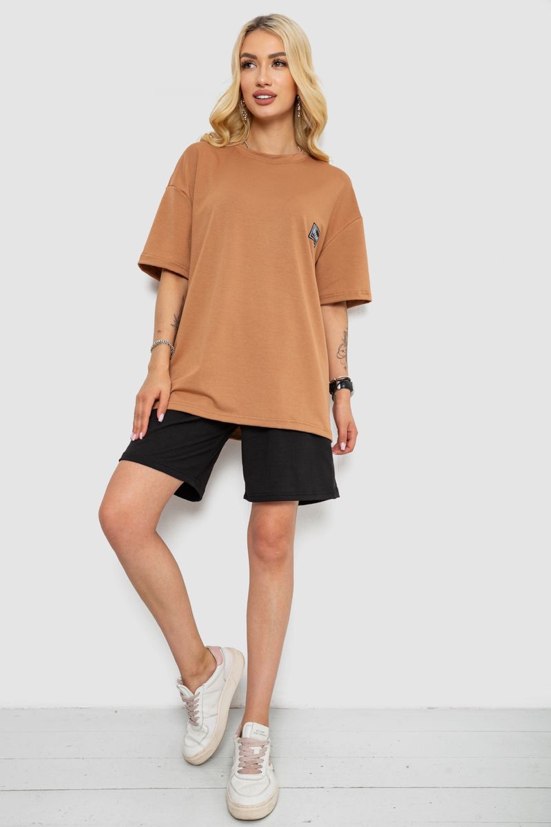 Костюм жіночий повсякденний, колір темно-бежевий, 241R5004-1