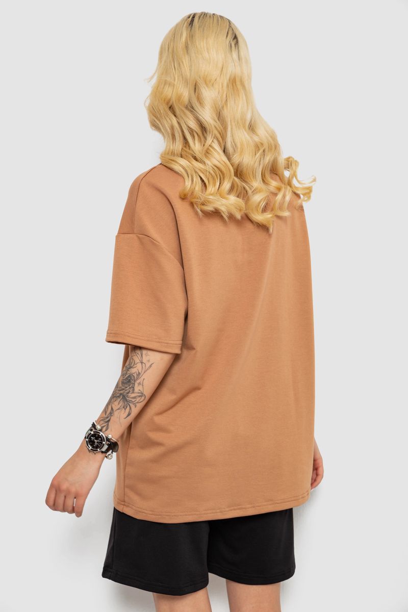 Костюм жіночий повсякденний, колір темно-бежевий, 241R5004-1 - Зображення 4