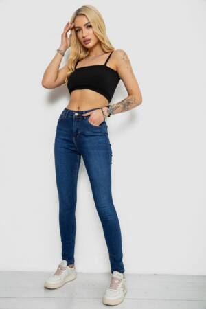 Джинси жіночі Skinny, колір синій, 182R4427