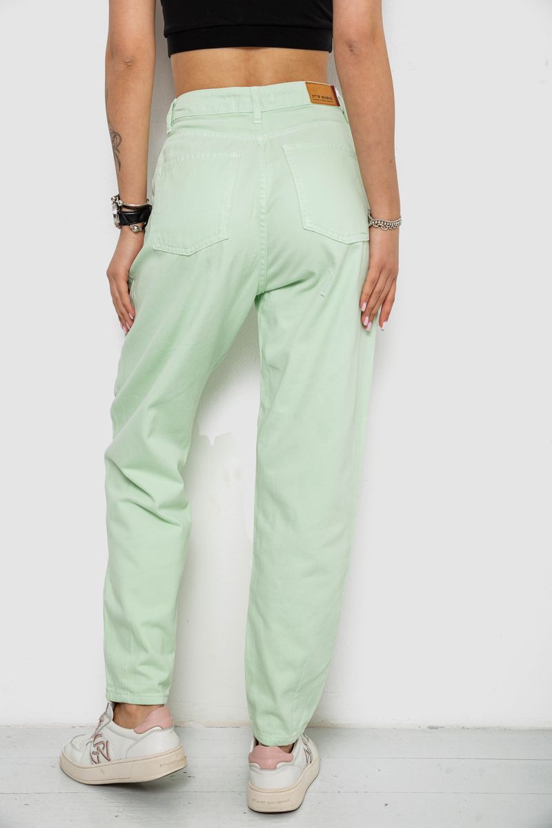 Джинси жіночі балони, колір м'ятний, 182R1826 - Зображення 4