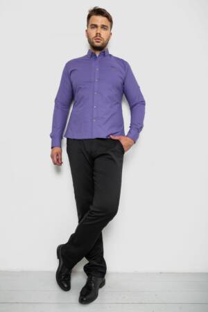 Сорочка чоловіча з принтом, колір фіолетовий, 214R16286