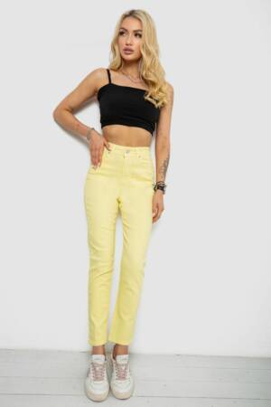 Джинси жіночі, колір жовтий, 182R1450