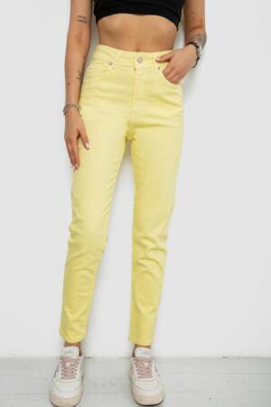 Джинси жіночі, колір жовтий, 182R1450