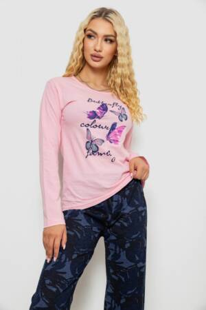 Піжама жіноча, колір рожевий, 243R1050