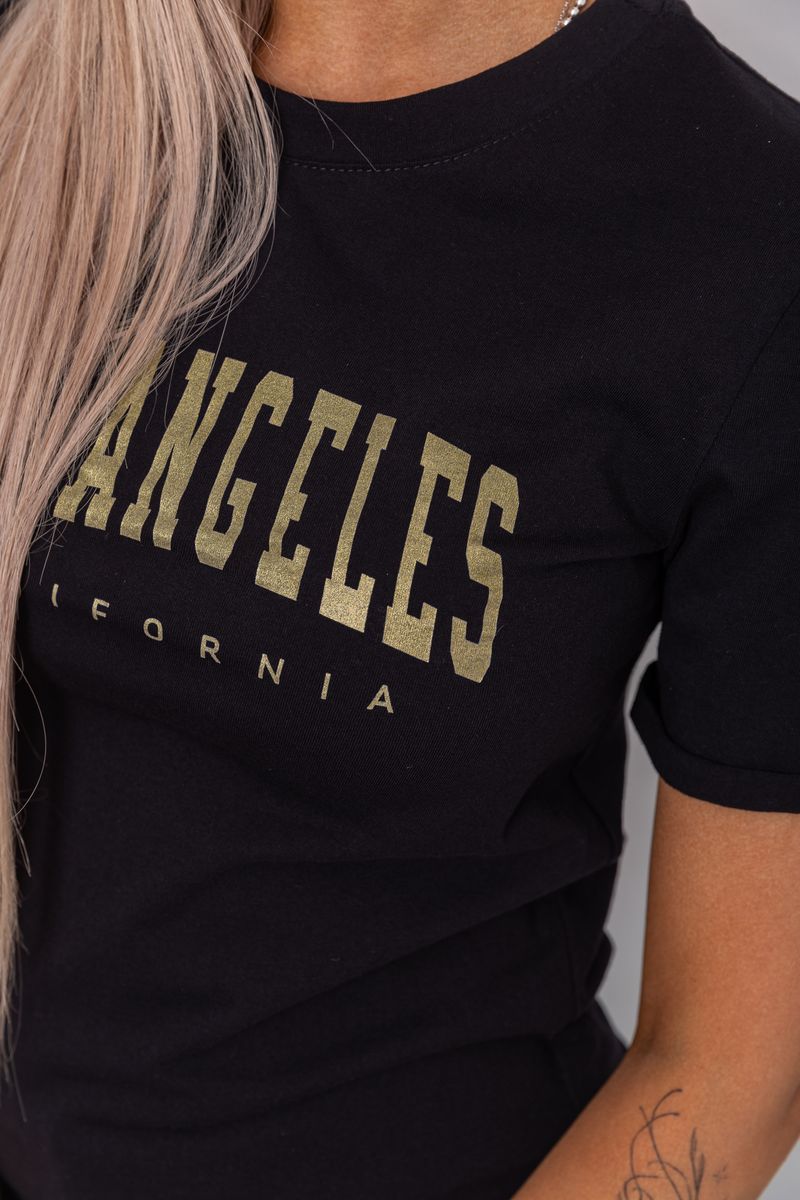 Футболка жіноча з принтом, колір чорний, 238R57476 - Зображення 5