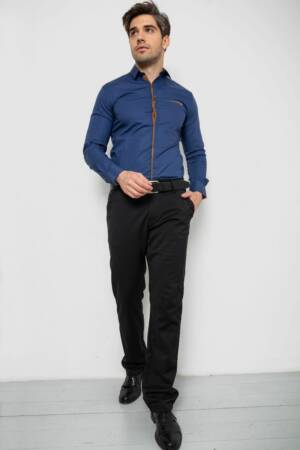 Сорочка чоловіча, колір синій, 214R7009-1