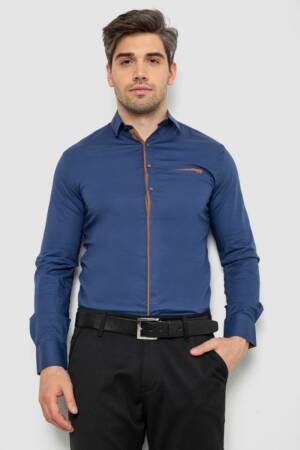 Сорочка чоловіча, колір синій, 214R7009-1