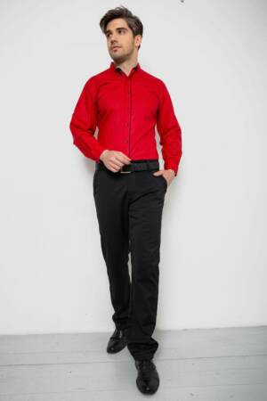 Сорочка чоловіча з довгим рукавом, колір червоний, 214R16111